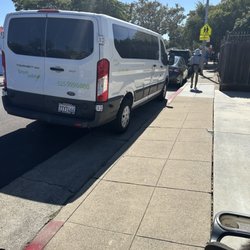 Future Valley Academy  - They did it again today! Different driver, blocking the same driveway with the front of the car on a red zone.