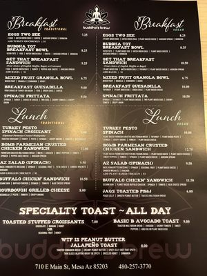 Menu photo 2 Buddha’s Brew Coffee Cafe Mesa, AZ