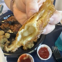 Mountain View BBQ & Deli - Fried apple pie and Baked beans