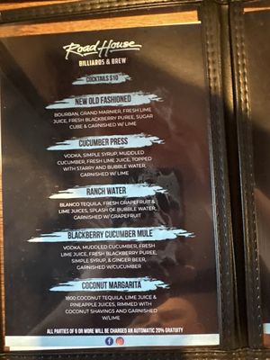 Menu photo 8 Roadhouse Billiards & Brew Eugene, OR