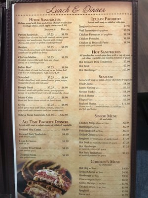 Menu photo 5 Arcade Cafe Paxton, IL