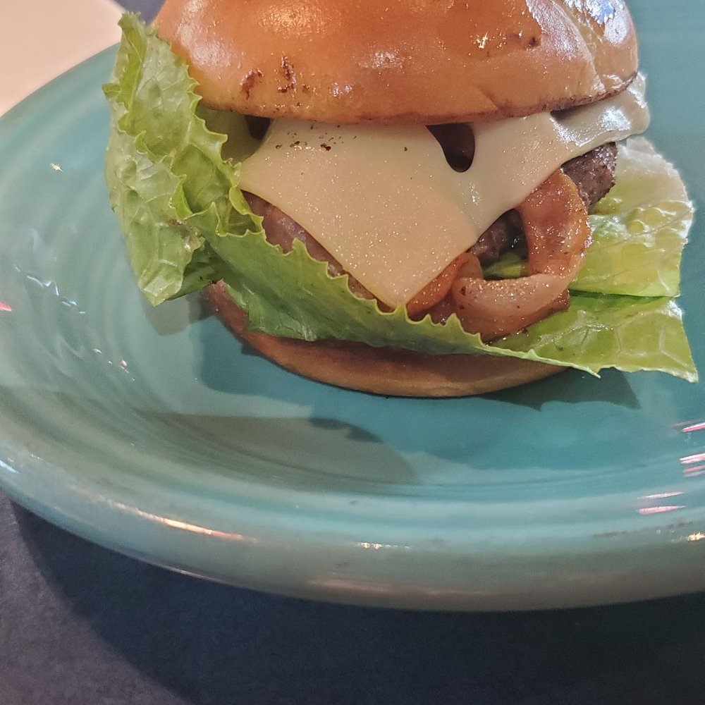 Fire + Ice - My amazing burger with swiss cheese - New American Near Me - Anaheim, California