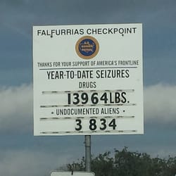 US Border Patrol Checkpoint - As of January 5, 2013!!! I thought it'd be more...