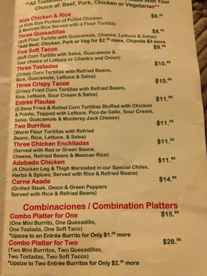 Menu photo 5 La Mexicanada Restaurant Bradford, ON