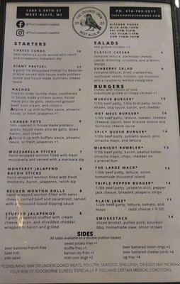Menu photo 3 The Crooked Crow West Allis, WI