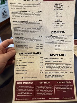 Menu photo 2 Dreamland BBQ Huntsville, AL