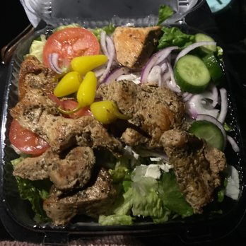 George Burgers - Grilled chicken Greek salad 6pc - Diners Near Me - San Marcos, California George Burgers - Grilled chicken Greek salad 6pc - Diners Near Me - San Marcos, California