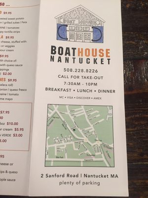 Menu photo 7 Boat House Nantucket, MA