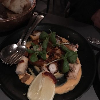ABC Cocina - Charred Octopus , Smoked Paprika Creme Fraiche and Guajillo Vinaigrette (21) - Latin American Near Me - New York, New York ABC Cocina - Charred Octopus , Smoked Paprika Creme Fraiche and Guajillo Vinaigrette (21) - Latin American Near Me - New York, New York