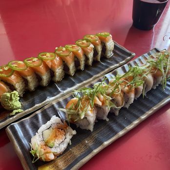 Sushi Hana - Halloween roll in the back, Moby Dick roll in the front - Sushi Bars Near Me - Albuquerque, New Mexico