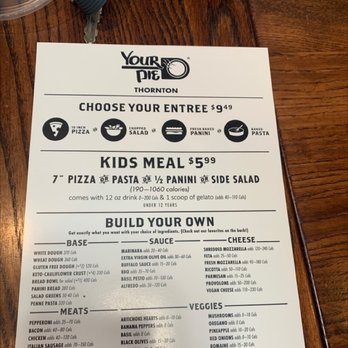 Your Pie Pizza - Menu - Pizza Near Me - Thornton, Colorado