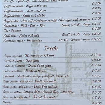 La Badia - Menu drinks - Cafeteria Near Me - Florence, FI