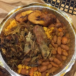 D&d Diner Coffee Shop Pollos a La Brasa - Rice and beans sweet plantains and pork. Oh so good.