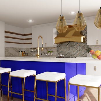 Galante Design Group - White kitchen with gold appliances. - Architects Near Me - San Diego, California Galante Design Group - White kitchen with gold appliances. - Architects Near Me - San Diego, California
