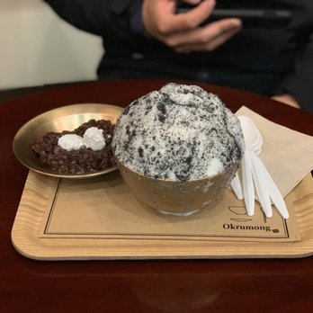 Okrumong - Sweet red bean porridge and black sesame snow - Desserts Near Me - Torrance, California