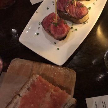 Cafe Ba-Ba-Reeba! - Wagyu Beef Carpaccio Toast, Whipped Truffle Ricotta - Spanish Near Me - Chicago, Illinois Cafe Ba-Ba-Reeba! - Wagyu Beef Carpaccio Toast, Whipped Truffle Ricotta - Spanish Near Me - Chicago, Illinois