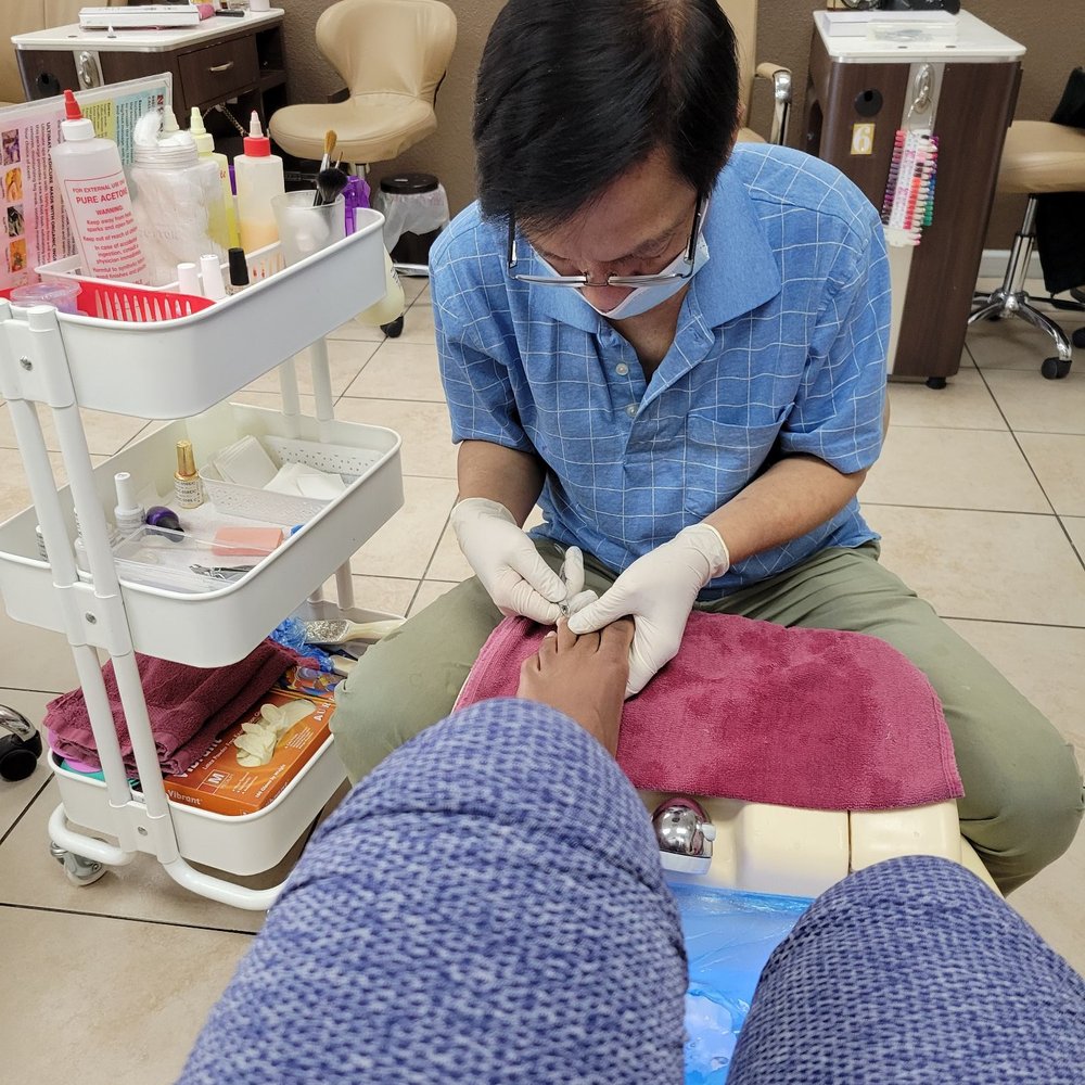 Sam on the pedicure Sam on the pedicure