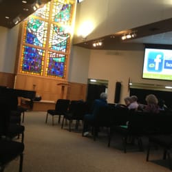 First Baptist Church - Wednesday night service in the atrium.