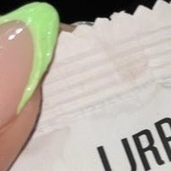 Serenity Nail Spa - 3D Textured Lime Green Oval Set - Nail Salons Near Me - Pinole, California