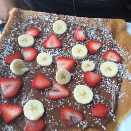 Crepe with Nutella strawberry & bananas Crepe with Nutella strawberry & bananas