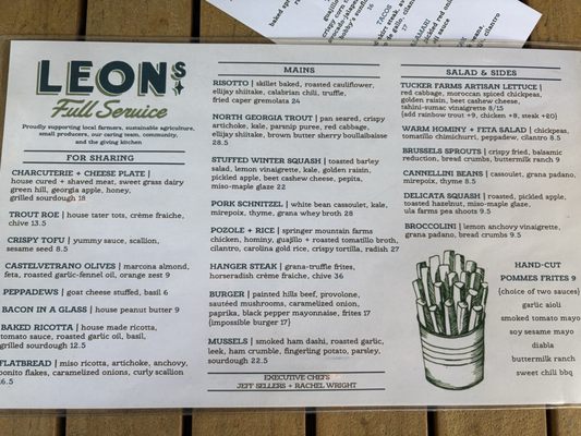 Menu photo 6 Leon's Full Service Decatur, GA Menu photo 6 Leon's Full Service Decatur, GA