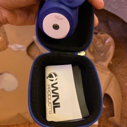 Fragile Heart CPR - Feedback Monitor bracelet rolled up in its case. Yes, it's a slap bracelet.