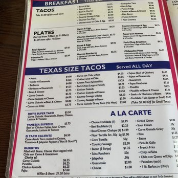 Roy's Taco Hut - Menu - Mexican Near Me - San Antonio, Texas Roy's Taco Hut - Menu - Mexican Near Me - San Antonio, Texas