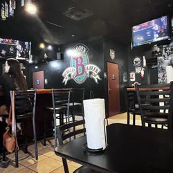 Brody's Burgers & Beer - Sports playing on the TV.