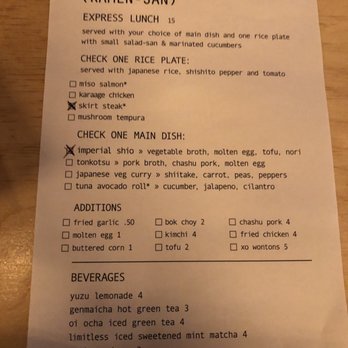 RAMEN-SAN - Express lunch menu - Ramen Near Me - Chicago, Illinois RAMEN-SAN - Express lunch menu - Ramen Near Me - Chicago, Illinois