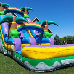 Hartland Inflatables - 18' Tall Tropical Water Slide