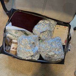 Joey's Pizza - 3 Margarita Pizzas on their way to my freezer in CA!