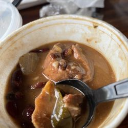 Island Grill & Pub - Red Pea Soup with oxtail, beef and dumpling.