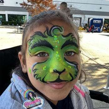 Dreams In Technicolor Face Painting - The Grinch, a popular design during the Holidays - Face Painting Near Me Dreams In Technicolor Face Painting - The Grinch, a popular design during the Holidays - Face Painting Near Me