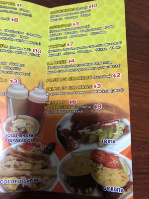 Menu photo 5 Tacos Tec Houston, TX
