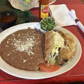 El Zarape - Longy taco and double frijoles - Mexican Near Me - Wheaton, Illinois