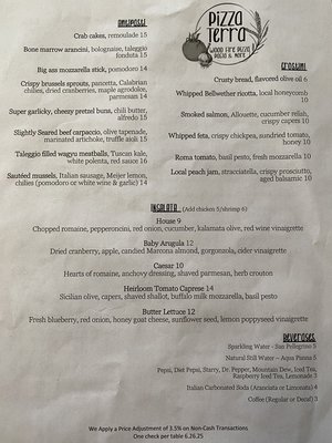 Menu photo 1 Pizza Terra Burns Harbor, IN