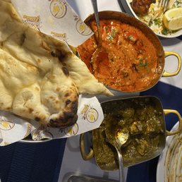 Butter Naan, Paneer Tikka Masala, Saag Paneer