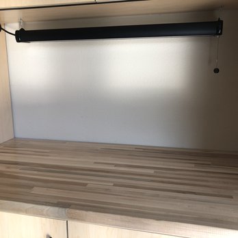 Allstar Garage - Adding light was a great option and Butcher Board counter - Cabinetry Near Me - Rocklin, California
