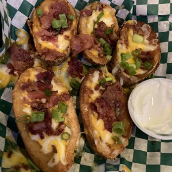Froggers Grill & Bar - Potato Bacon and Cheese Skins - New American Near Me - Apopka, Florida Froggers Grill & Bar - Potato Bacon and Cheese Skins - New American Near Me - Apopka, Florida