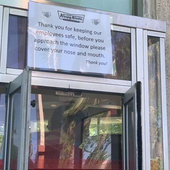 Krispy Kreme - Drive thru signage - Donuts Near Me - Ontario, California