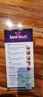 Menu photo 4 Bahia Bowls Pembroke Pines, FL