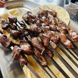 AliBaba Capilano Cafe - Grilled Liver and Heart....super tasty!