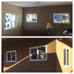 Three Milgard double-paned sliding Windows. Happy to have proper windows in this room. Three Milgard double-paned sliding Windows. Happy to have proper windows in this room.