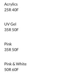 Online Menu for White Orchid Nail Lounge.