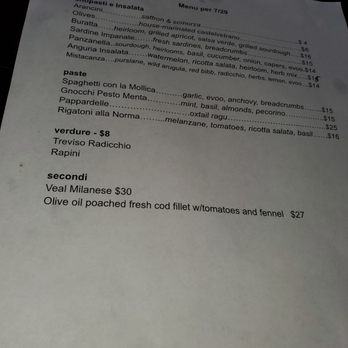 Macosa Trattoria - Menu - Italian Near Me - Brooklyn, New York