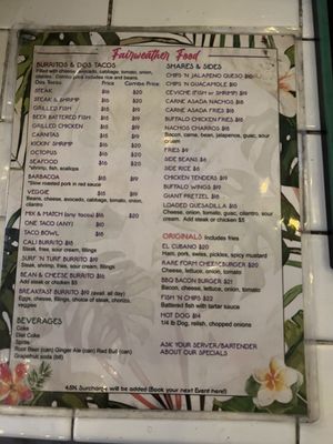 Menu photo 2 Fairweather Rooftop Bar San Diego, CA Menu photo 2 Fairweather Rooftop Bar San Diego, CA