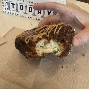 Parlor Doughnuts - Inside of a Peanut Butter Cup donut - Donuts Near Me - Indianapolis, Indiana