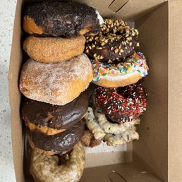 a box of assorted donuts