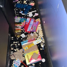 Trash behind and under my seat Trash behind and under my seat