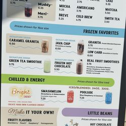 The Human Bean - Menu